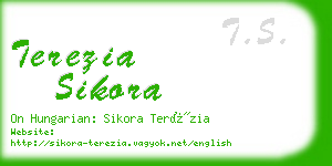 terezia sikora business card